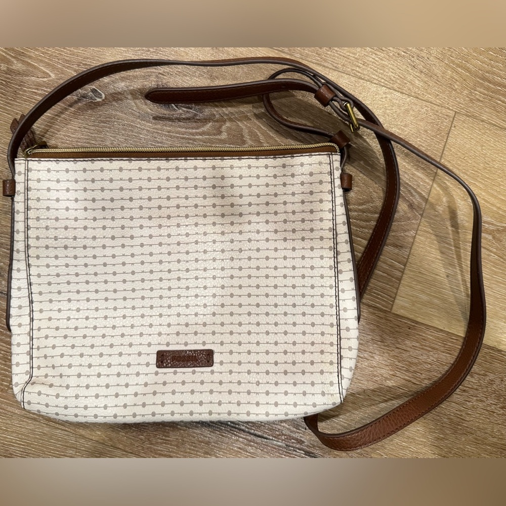 Fossil Stylish Brown and Cream Women's Bag NWOT - Picture 2 of 6